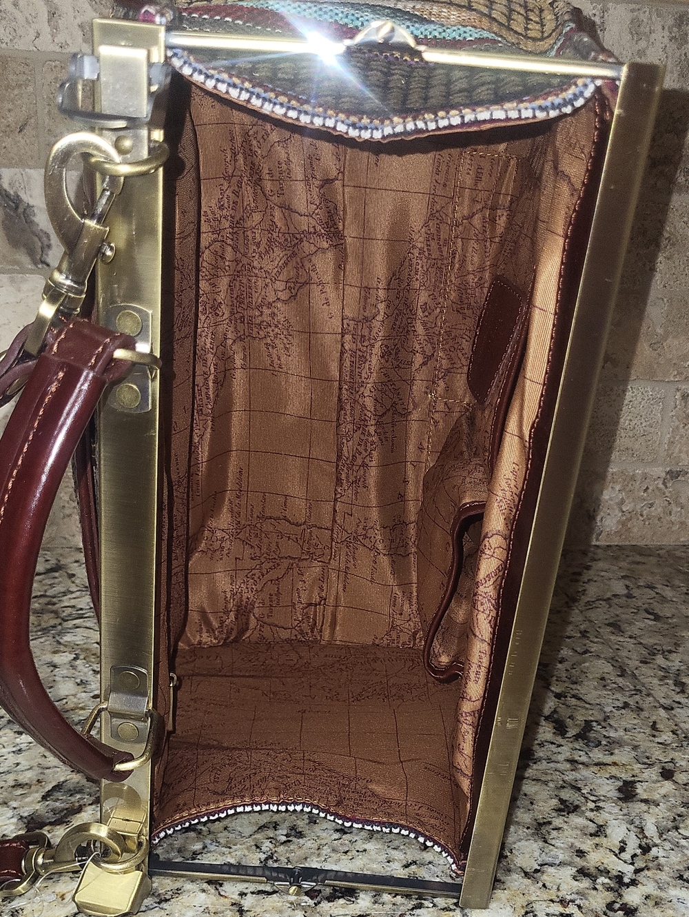 Patricia Nash Tapestry Frame Satchel - Picture 14 of 15